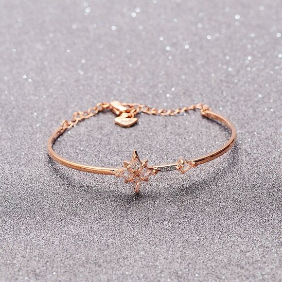 Swarovski Rose Gold Eight-Pointed Star Bracelet - Picture 3 of 4